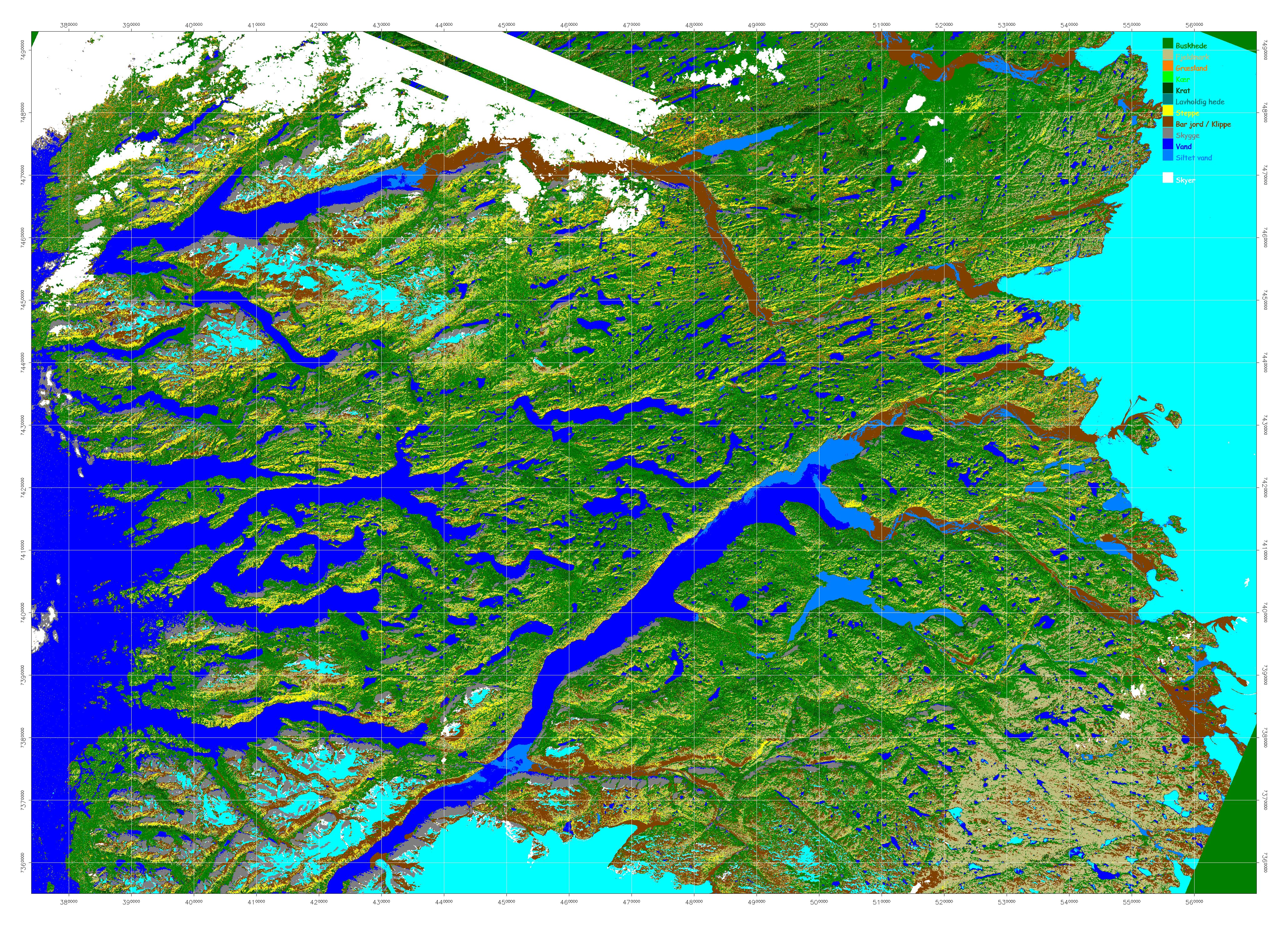 Vegetationskort for Kangerlussuaq