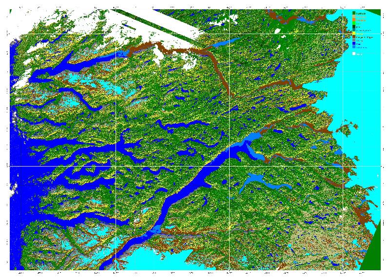 Oversigt over Kangerlussuaq klassifikationsresultat