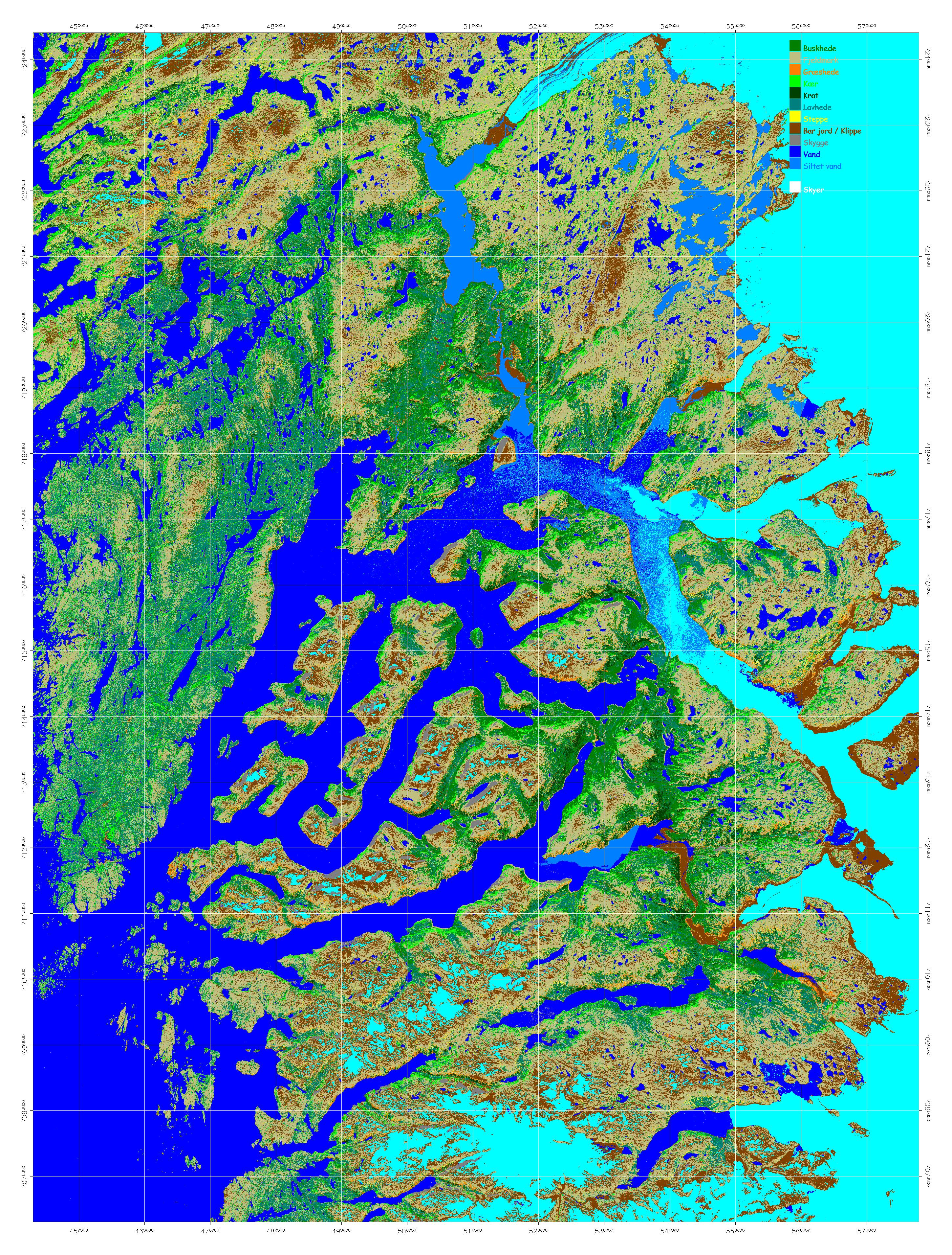Vegetationskort for Nuuk