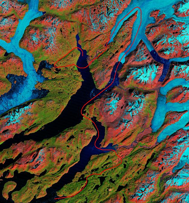 Oversigt over Sydgrønland 3D-flyvetur